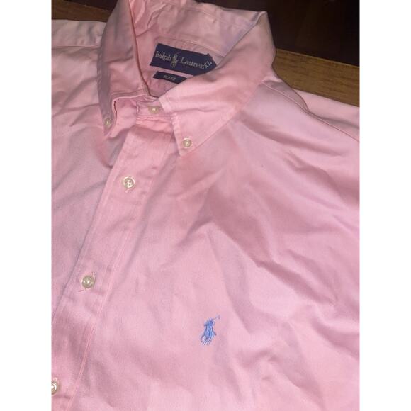 Ralph Lauren Blake Long Sleeve Button Shirt Men's XL Pink - Picture 2 of 8